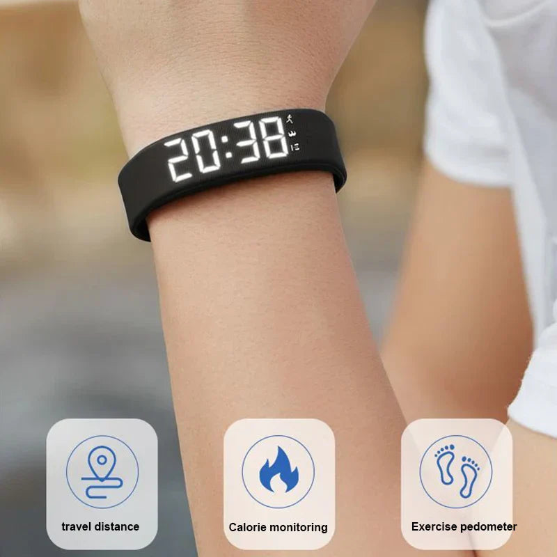 Smart Bracelet LED Digital Waterproof Pedometer