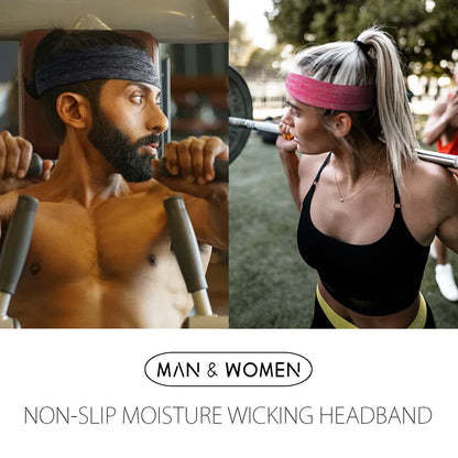 -Slip Moisture-Wicking Sweatband